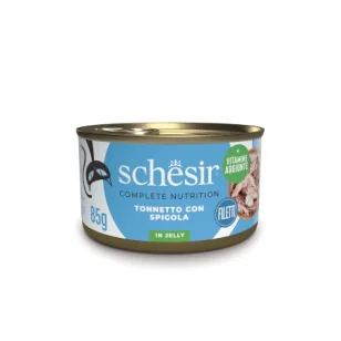 Schesir Complete Nutrition filetti in jelly in lattina per gatti (Tonnetto con spigola)