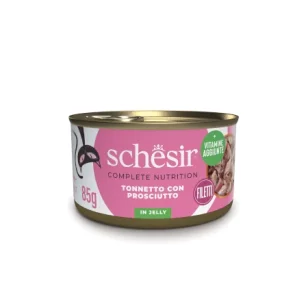 Schesir Complete Nutrition filetti in jelly in lattina per gatti (Tonnetto con prosciutto)