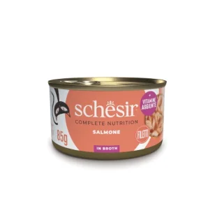 Schesir Complete Nutrition filetti in brodo in lattina per gatti (Salmone)