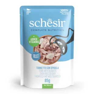 Schesir Complete Nutrition filetti in jelly in bustina per gatti (Tonnetto con spigola)