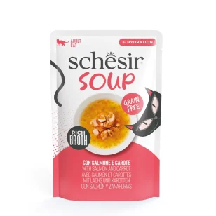 Schesir Soup in bustina per gatti (Salmone e carote)