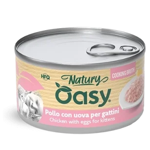 Oasy Natury in Brodo di Cottura Kitten (Pollo con Uova)
