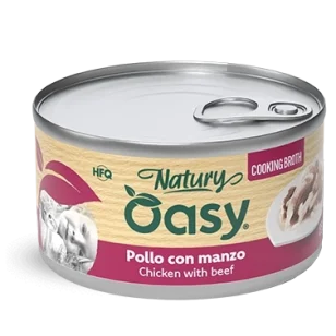 Oasy Natury in brodo di cottura adult (pollo con manzo)