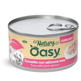 Oasy Natury in Brodo di Cottura Adult (Tonnetto con Salmone Rosa)