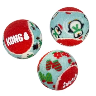 Kong Holiday SqueakAir Balls 6-pk Md